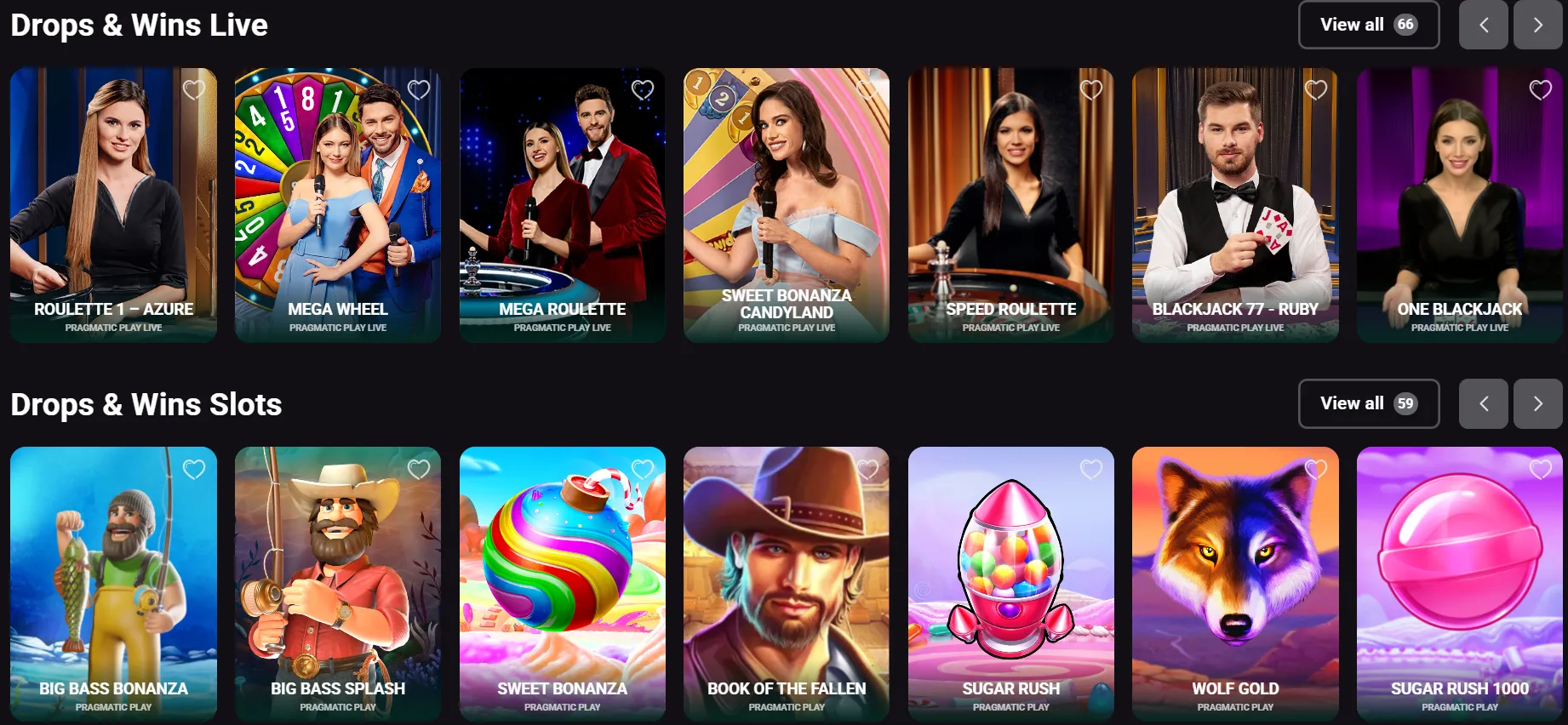 winzoria casino drops & wins