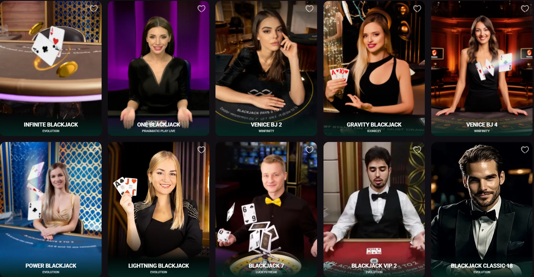 winzoria casino blackjack