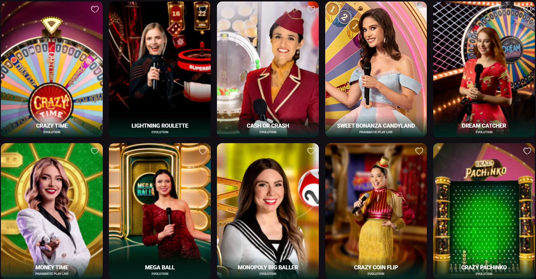 winzoria casino game shows